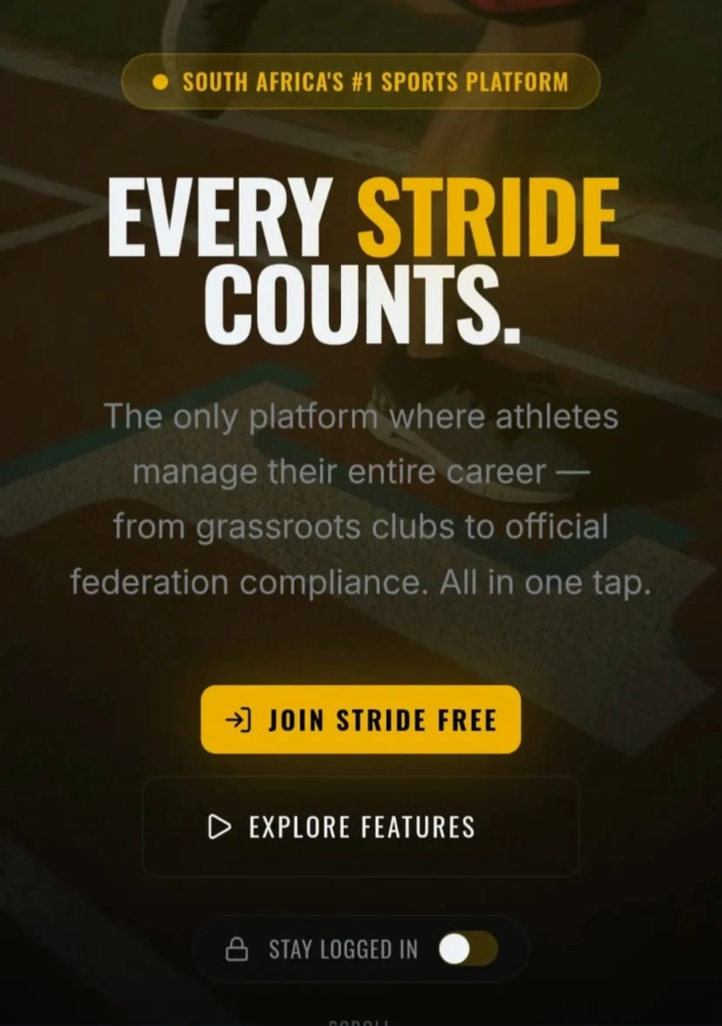 Every Stride Counts app screen